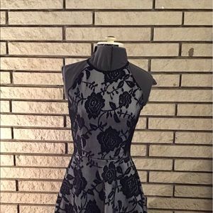 ROSE “Haute Nite Formal Dress” Medium Black & Grey